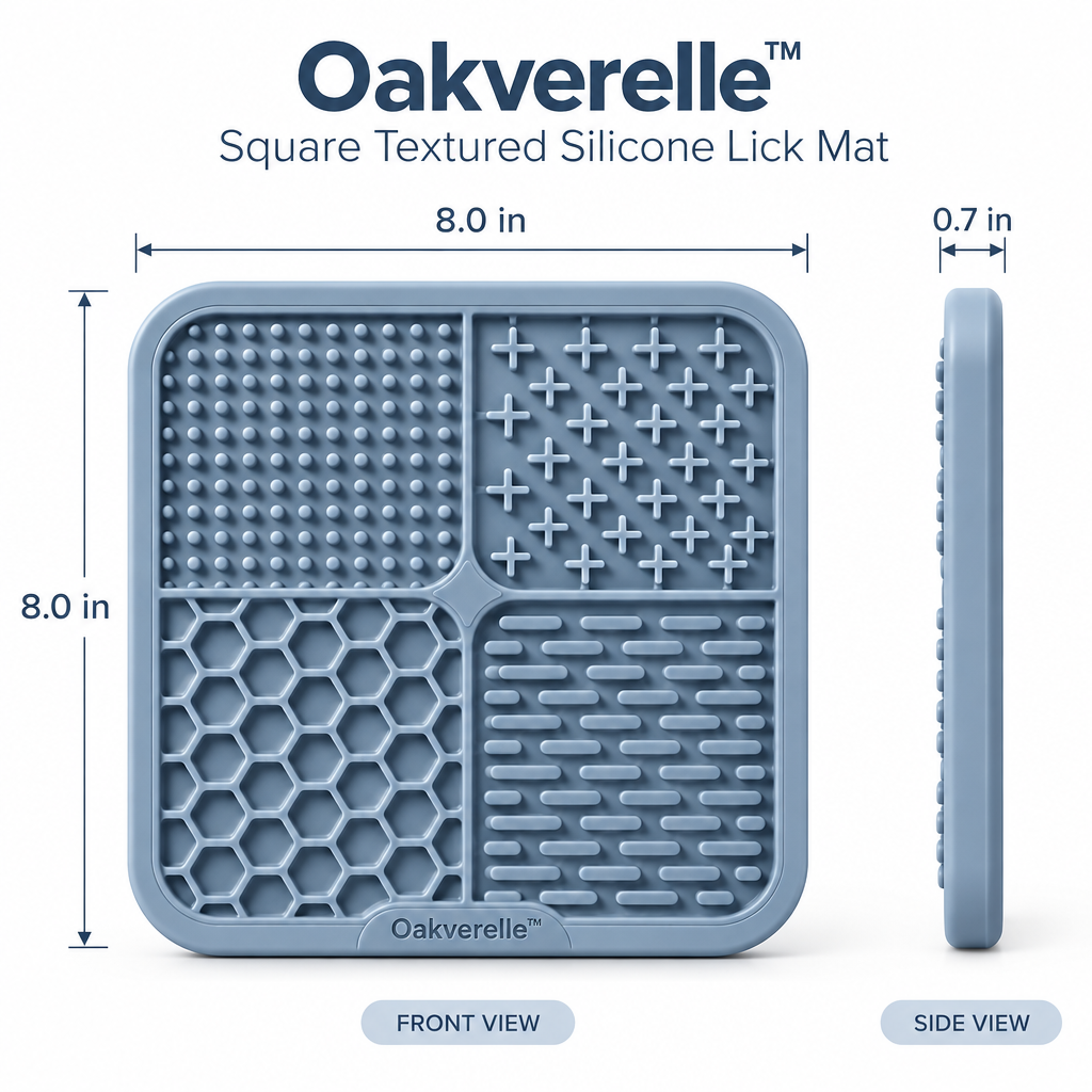 CalmGrid™ Textured Silicone Lick Mat dimensions image