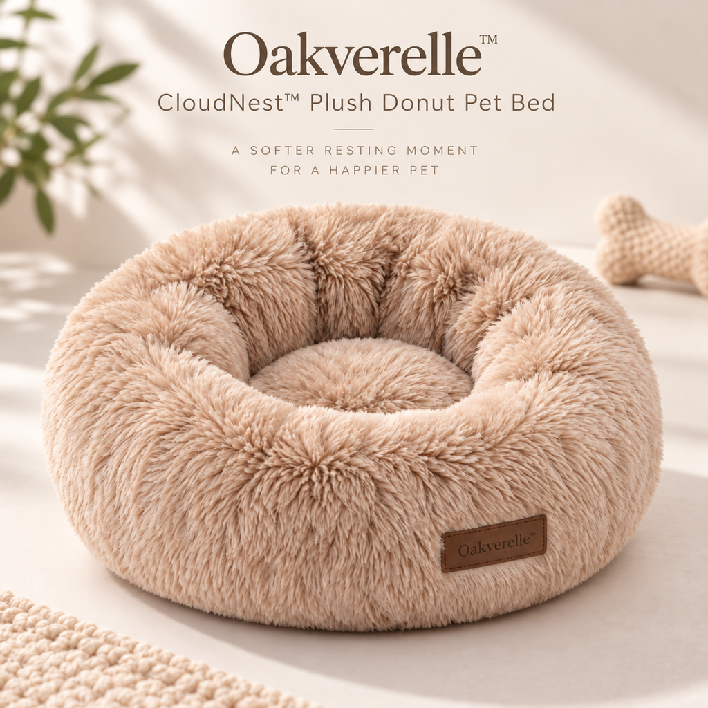 CloudNest™ Plush Donut Pet Bed hero image