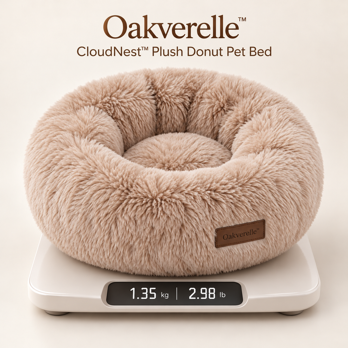 CloudNest™ Plush Donut Pet Bed weight image