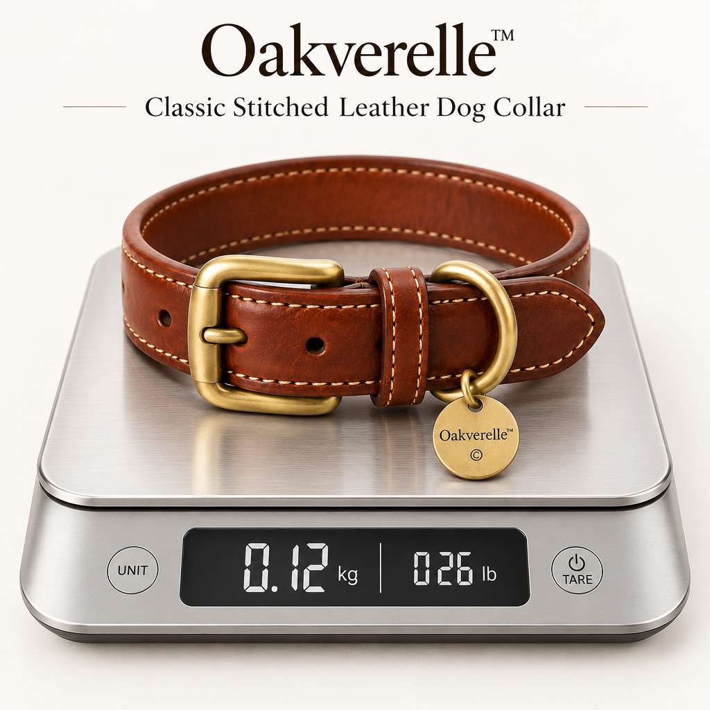 HeritageStitch™ Leather Dog Collar weight image