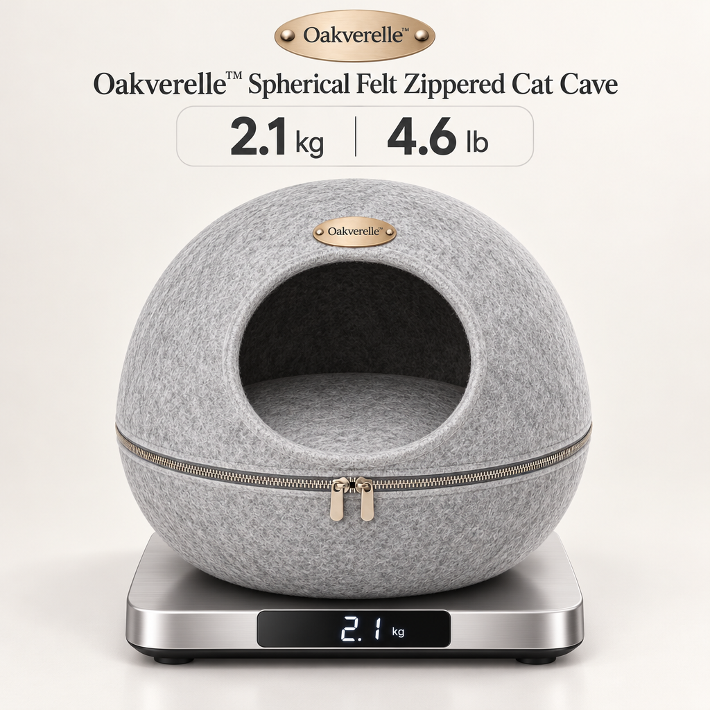 QuietCove™ Felt Zippered Cat Cave weight image