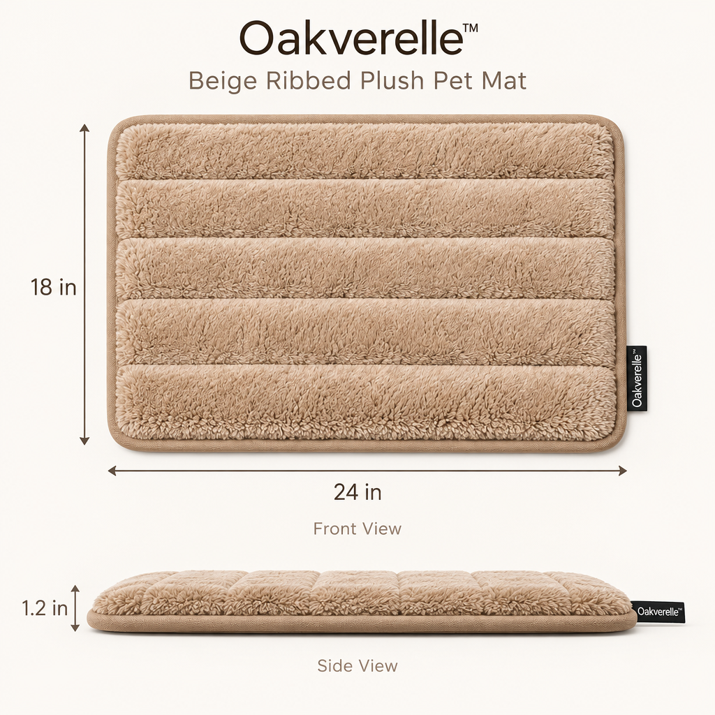 SoftRidge™ Ribbed Plush Pet Mat dimensions image
