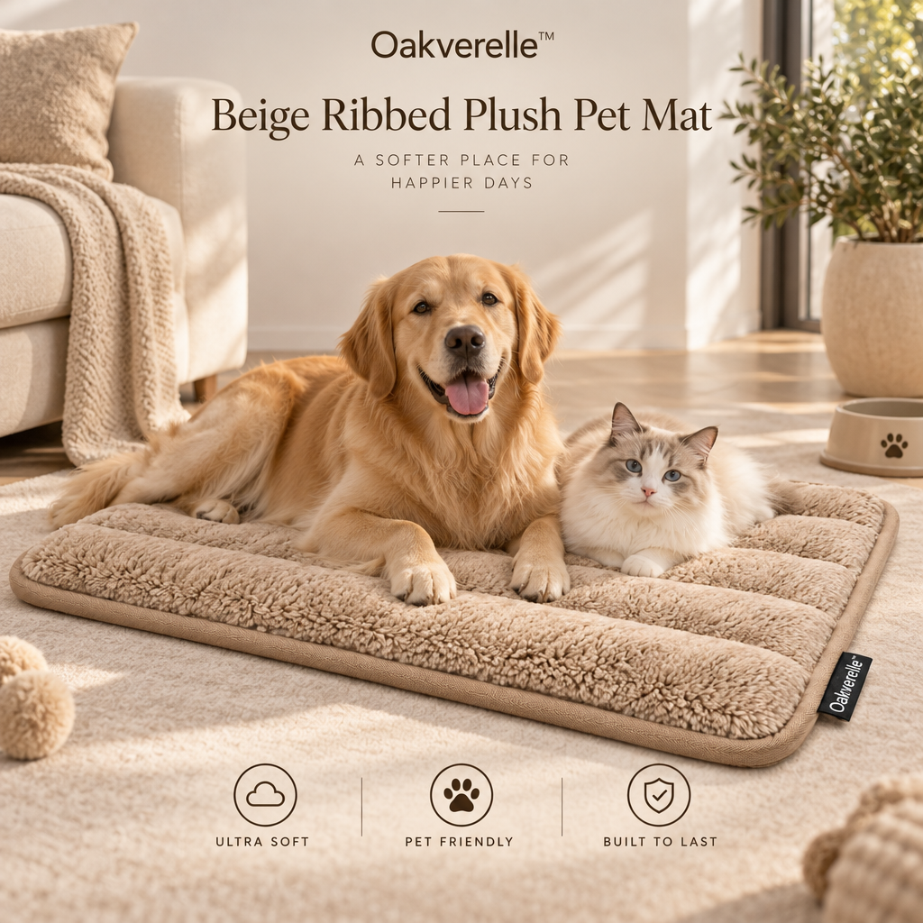 SoftRidge™ Ribbed Plush Pet Mat hero image