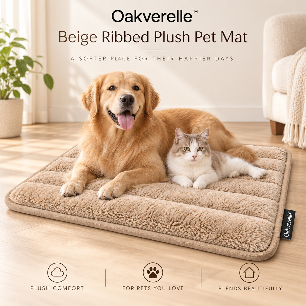 SoftRidge™ Ribbed Plush Pet Mat lifestyle image