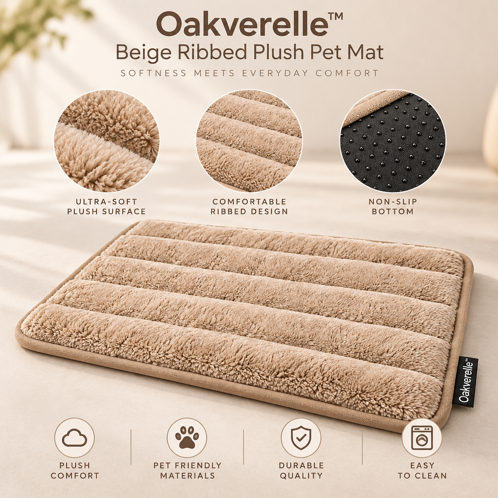 SoftRidge™ Ribbed Plush Pet Mat materials image
