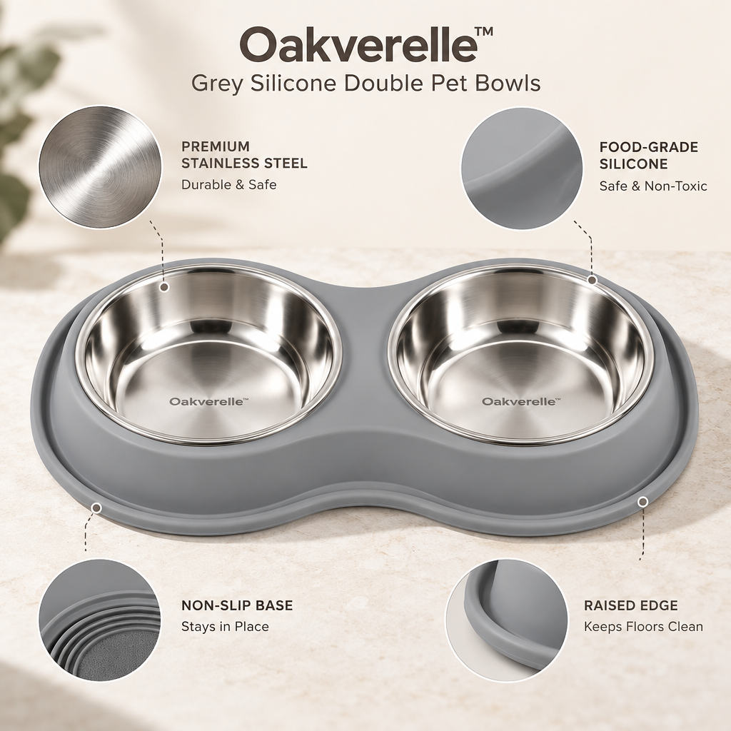 StoneServe™ Silicone Double Pet Bowls materials image