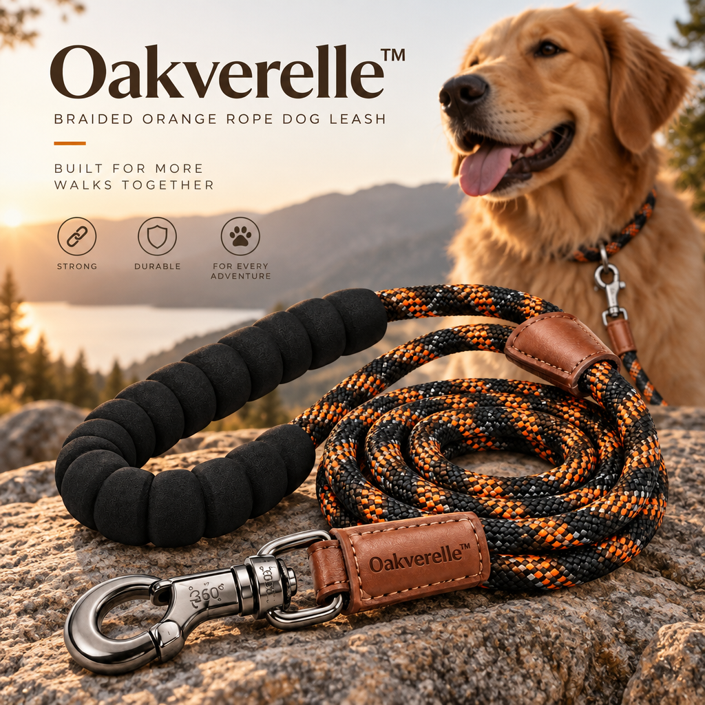 TrailWeave™ Braided Rope Dog Leash lifestyle image