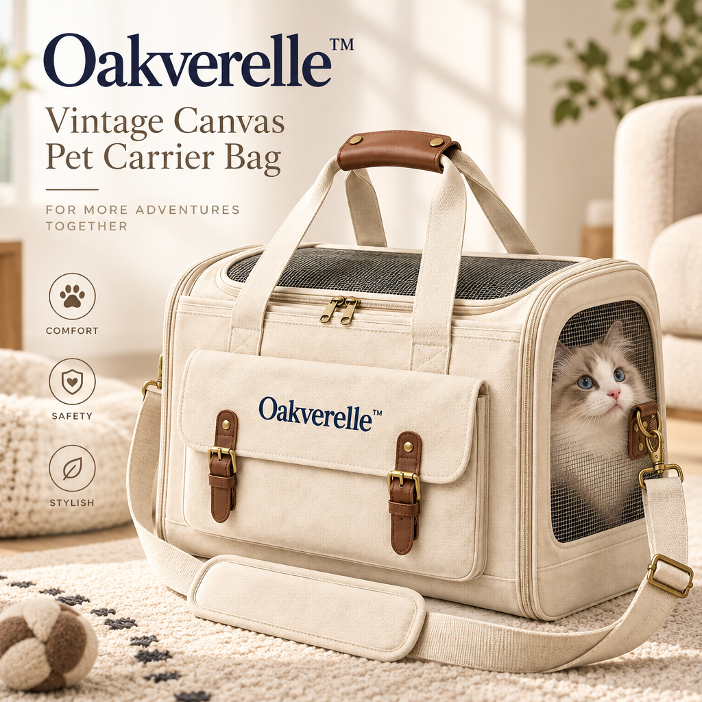 Wayfarer™ Vintage Canvas Pet Carrier hero image