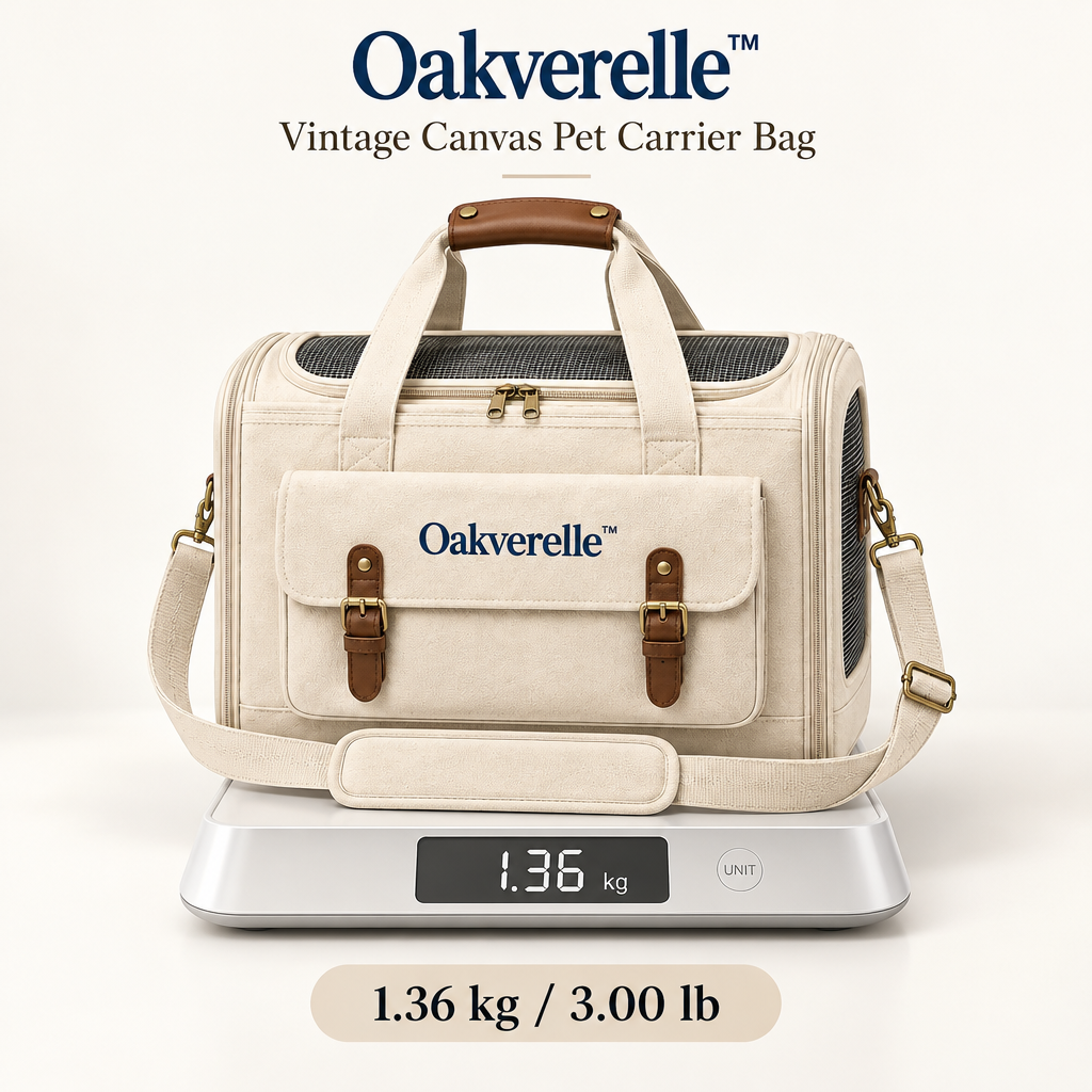 Wayfarer™ Vintage Canvas Pet Carrier weight image